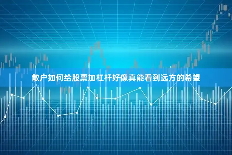 散户如何给股票加杠杆好像真能看到远方的希望